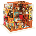 Miniaturowa Biblioteka LED ROBOTIME - Drewniany Model do Samodzielnego Montażu