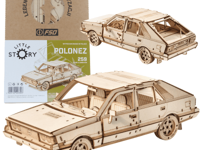 Little Story Drewniane Puzzle 3D FSO Polonez 1500 - Licencjonowany Model Polskiej Legendy