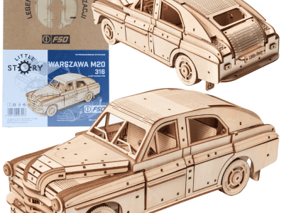 Little Story Drewniane Puzzle 3D FSO Warszawa - Licencjonowany Model Legendarnego Auta