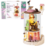 ROBOTIME Samotny Sąsiad - Miniaturowy Domek LED w Akrylowej Tubie | Kreatywny Zestaw DIY Model 3D