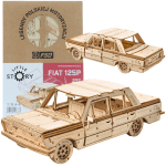 Little Story Drewniane Puzzle 3D FSO Fiat 125p - Licencjonowany Model "Dużego Fiata"