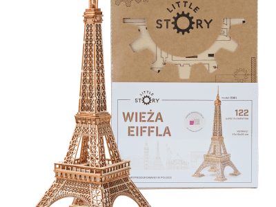 Little Story Drewniane Puzzle 3D Wieża Eiffla - Model Paryskiego Symbolu