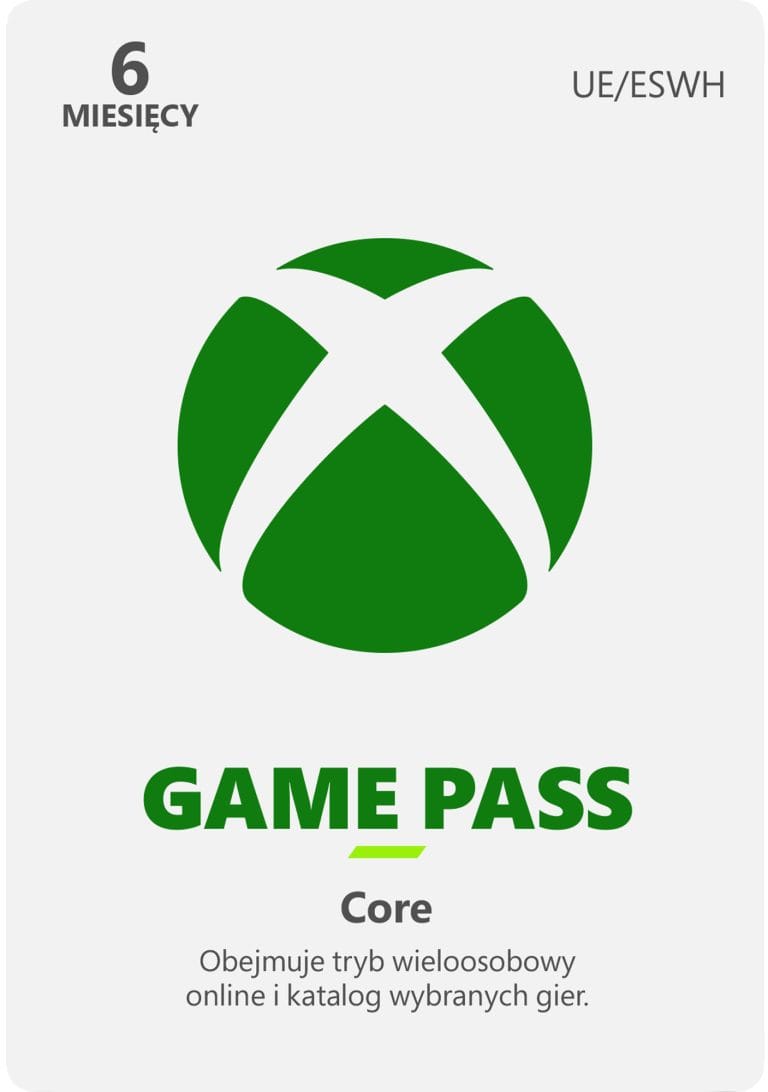 Xbox Game Pass Core 6 Miesięcy Windows 10 / Xbox One / Series X|S