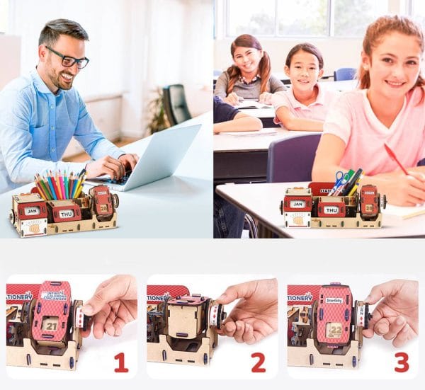 Smartivity Drewniane Mechaniczne Puzzle 3D - Kalendarz Nieskończoności - obrazek 2