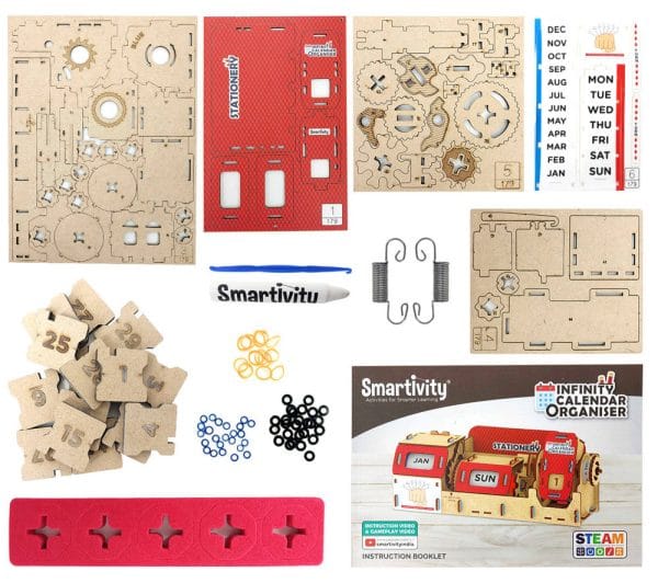 Smartivity Drewniane Mechaniczne Puzzle 3D - Kalendarz Nieskończoności - obrazek 4