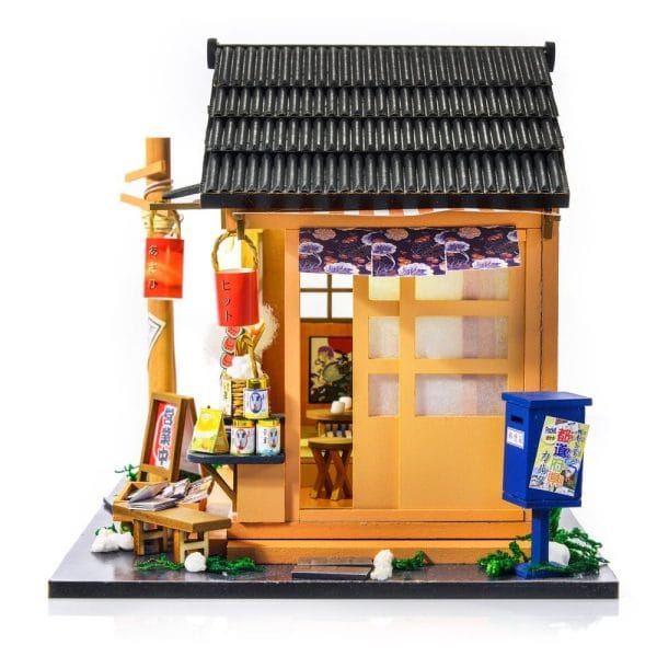 LITTLE STORY Składany Drewniany Model LED - Corner Grocery Store - obrazek 4