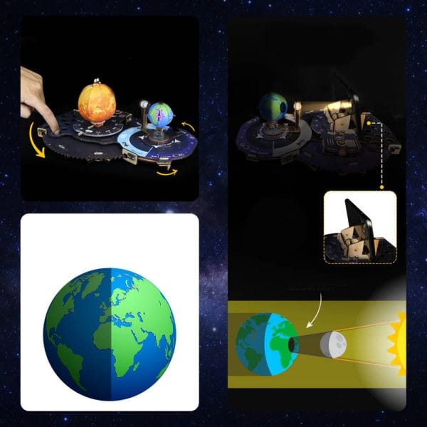 Smartivity Drewniane Mechaniczne Puzzle 3D - Kosmiczna Strzelanka - obrazek 4