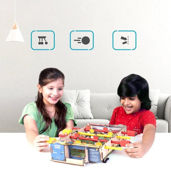 Smartivity Drewniane Mechaniczne Puzzle 3D - Piłkarzyki - obrazek 4