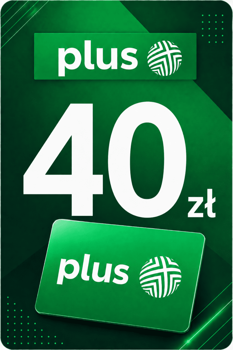 Plus 40 PLN PL – Doładowanie Prepaid Kod Cyfrowy