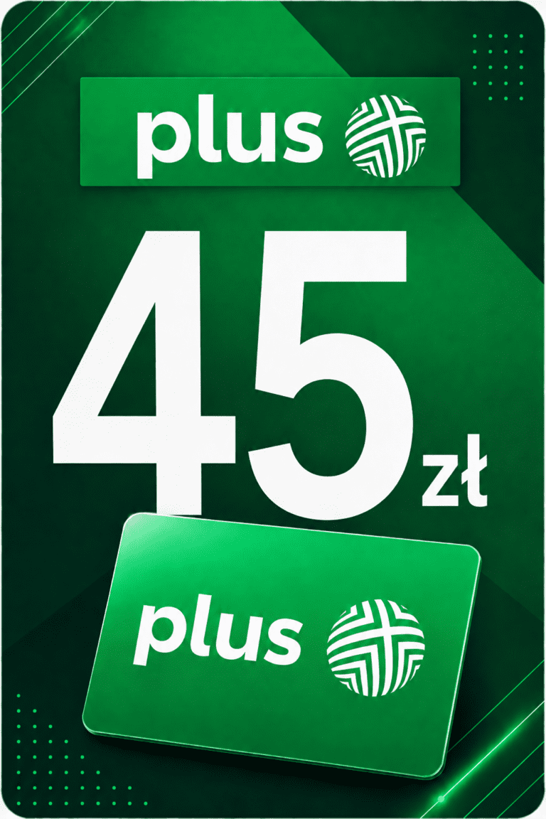 Plus 45 PLN PL – Doładowanie Prepaid Kod Cyfrowy