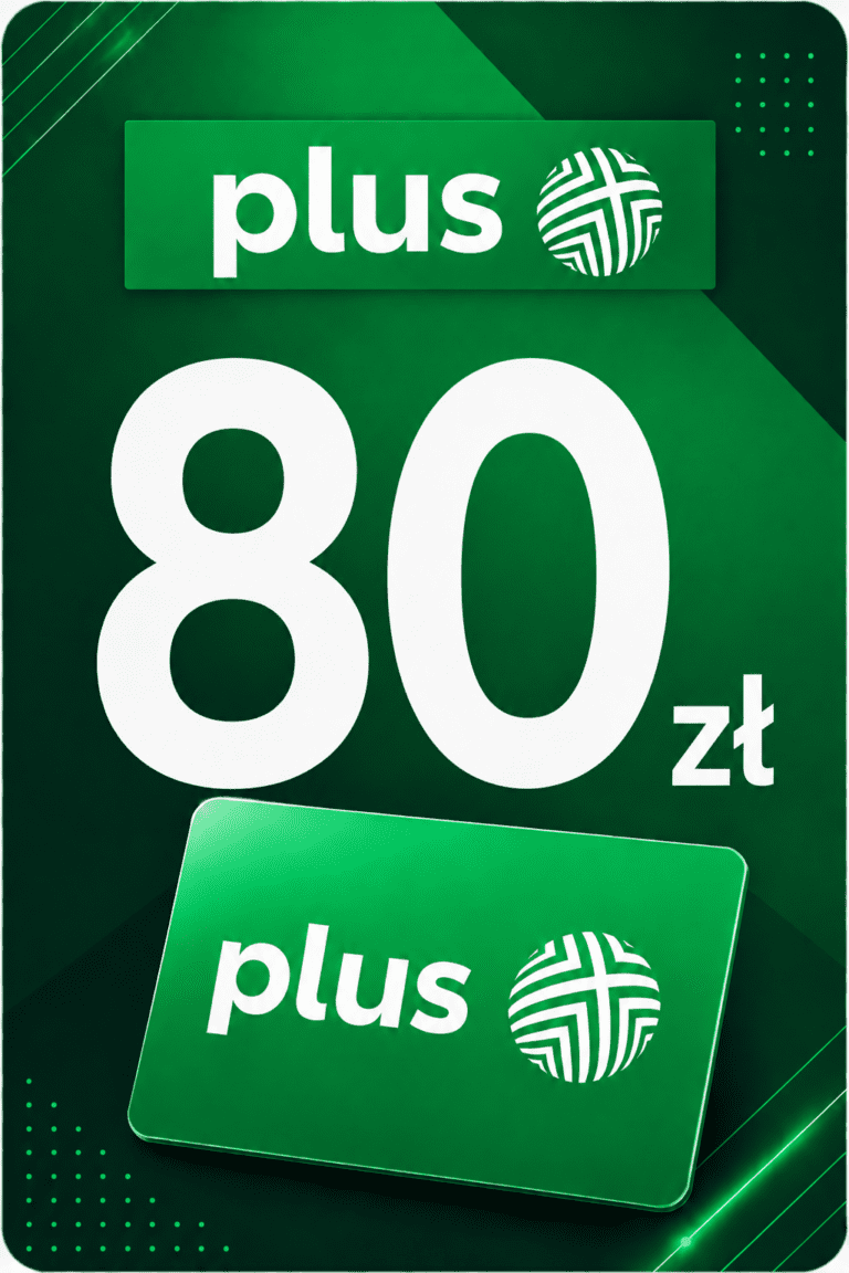 Plus 80 PLN PL – Doładowanie Prepaid Kod Cyfrowy