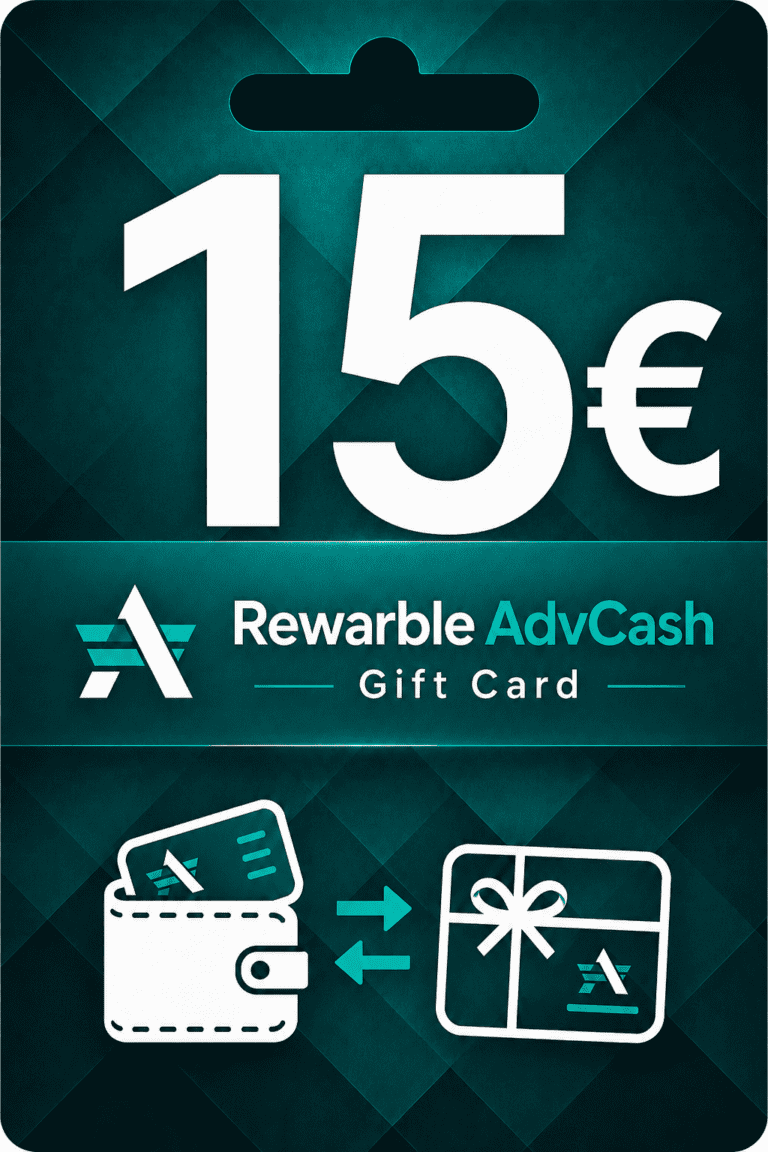 Rewarble AdvCash 15 euro Karta Prezentowa