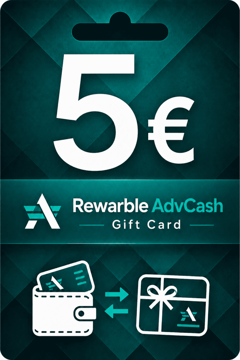 Rewarble AdvCash 5 euro Karta Prezentowa