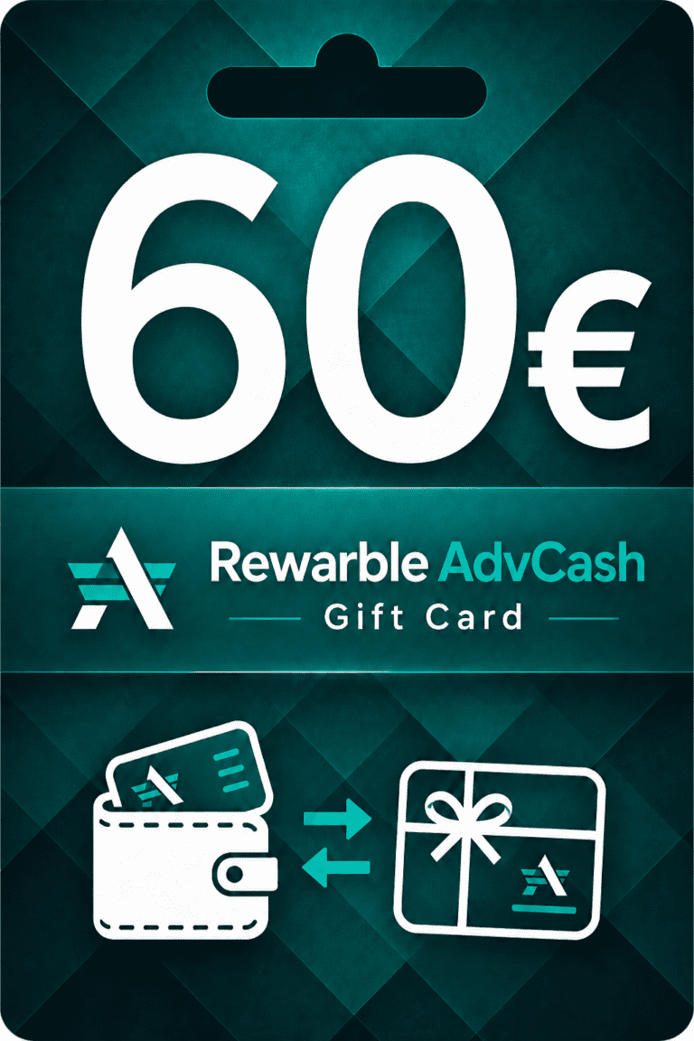 Rewarble AdvCash 60 euro Karta Prezentowa