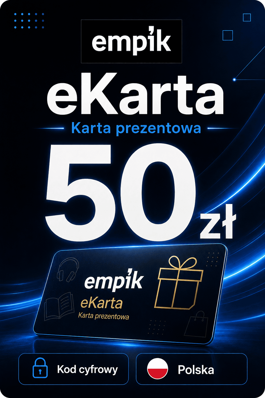 empik 50 Empik eKarta 50 zł – Karta Prezentowa Kod Cyfrowy - obrazek 1